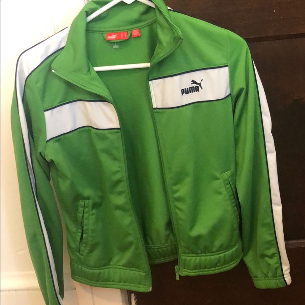 Xs puma green  jacket.